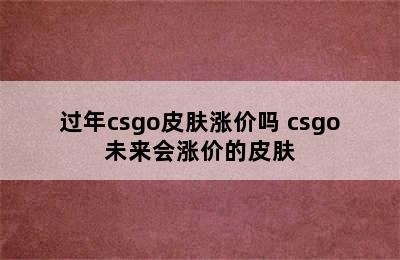 过年csgo皮肤涨价吗 csgo未来会涨价的皮肤